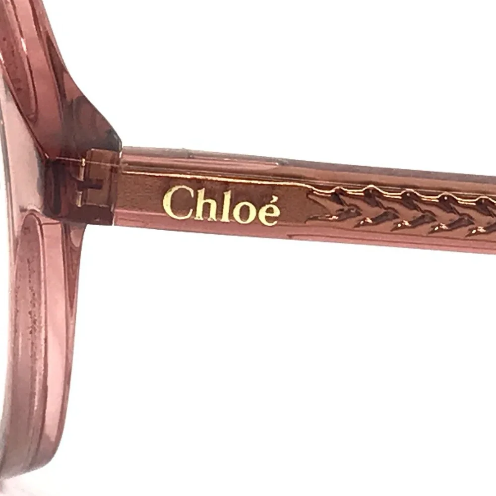 Chloe Eyeglasses Frames CH0012OA 002 Transparent Pink Asian Fit 50-17-145